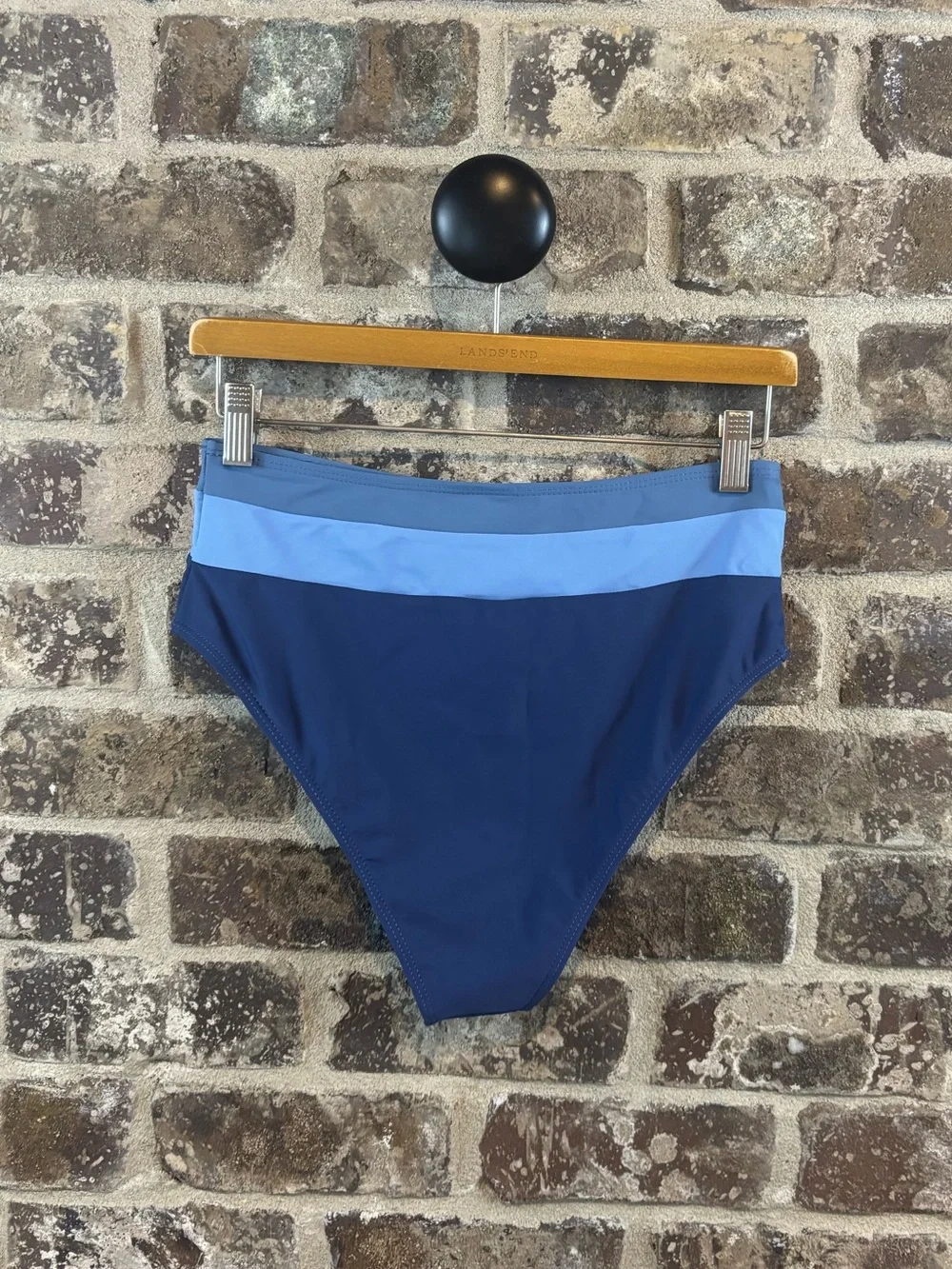 SHEIN Swim Women’s Two-Tone Blue Bandeau Bikini Set Size L